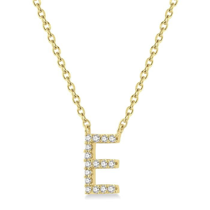 Jubilee Zephyr Block 'E' Initial Diamond Pendant