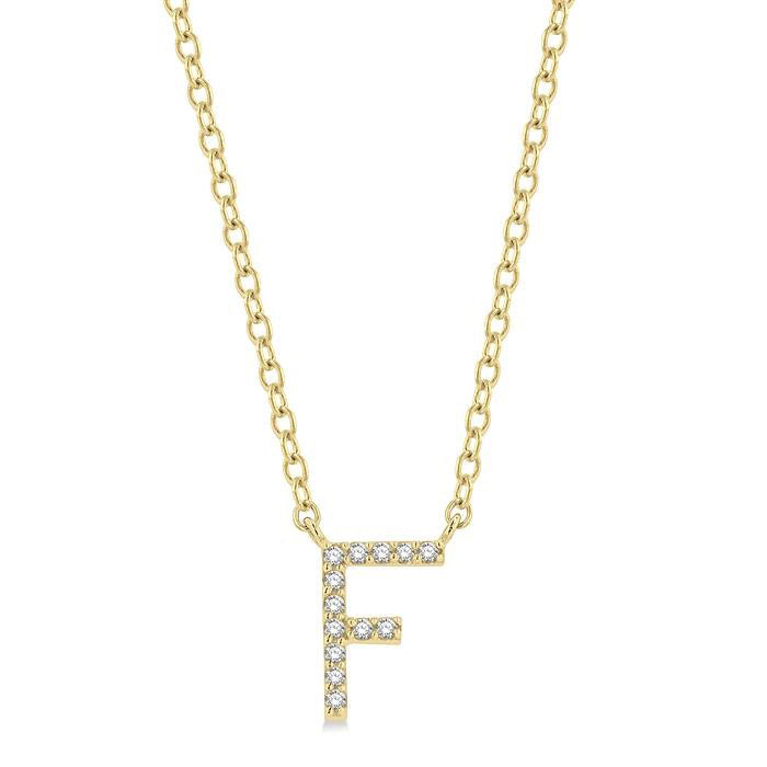 Élan Wisteria Block 'F' Initial Diamond Pendant