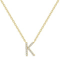 Echo Haven Block 'K' Initial Diamond Pendant