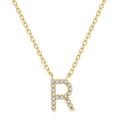 Sonata Quince Block 'R' Initial Diamond Pendant