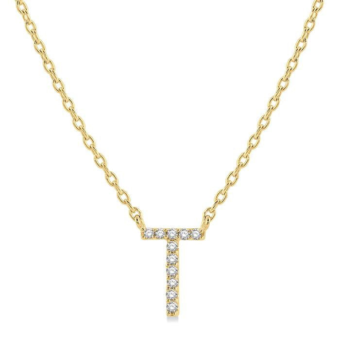 Whisper Quiana Block 'T' Initial Diamond Pendant