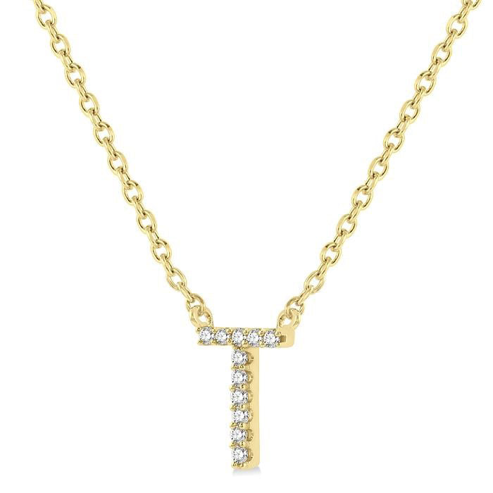 Whisper Quiana Block 'T' Initial Diamond Pendant