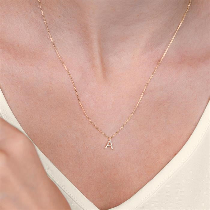 1/20 Ctw Initial 'J' Round Cut Diamond Pendant With Chain in 14K White Gold