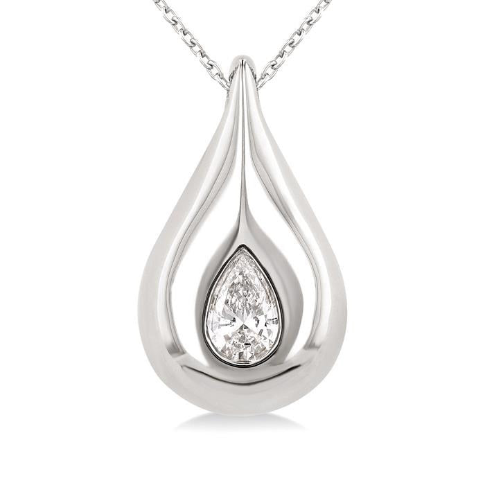 Xanthe Ember Pear Shape Diamond Fashion Pendant