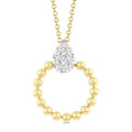 Bead Pear Shape Shine Bright Diamond Pendant