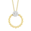 Bead Round Shape Shine Bright Diamond Pendant