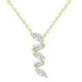 1/3 Ctw Zig-Zag Mixed Cut Diamond Fashion Pendant With Chain in 10K Yellow Gold