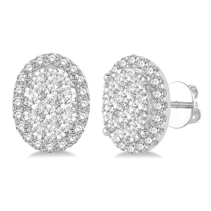 Oval Shape Shine Bright Essential Diamond Earrings