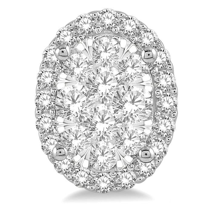 Oval Shape Shine Bright Essential Diamond Earrings