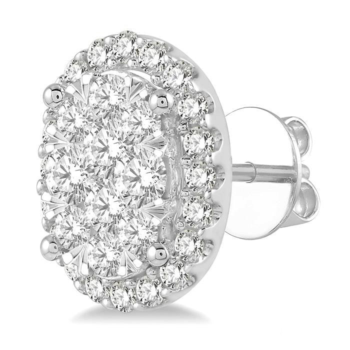 Oval Shape Shine Bright Essential Diamond Earrings