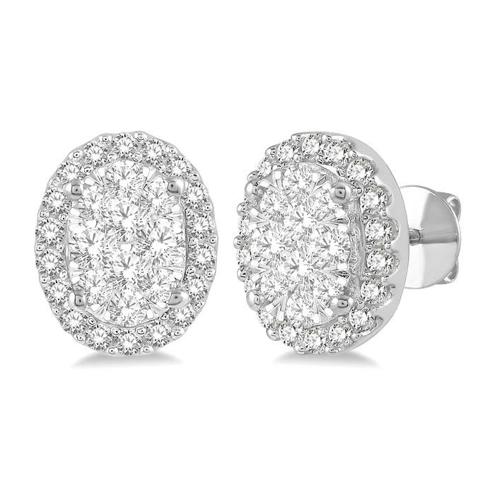 Oval Shape Shine Bright Essential Diamond Earrings