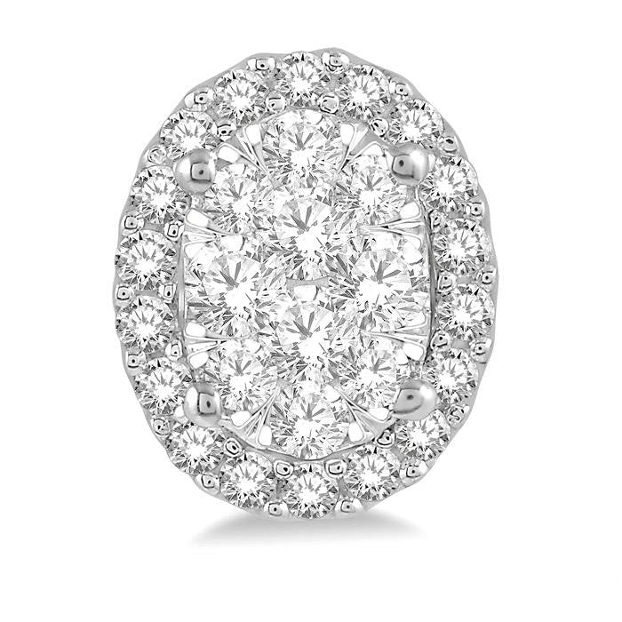 Oval Shape Shine Bright Essential Diamond Earrings