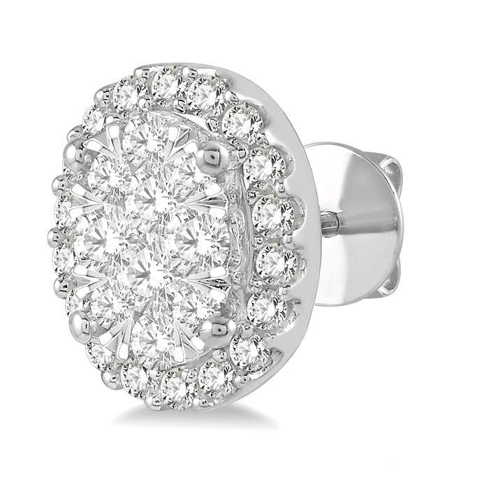 Oval Shape Shine Bright Essential Diamond Earrings