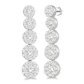 1 1/6 Ctw Shine Bright Round Cut Diamond Earrings in 14K White Gold