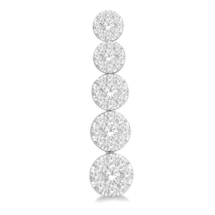 1 1/6 Ctw Shine Bright Round Cut Diamond Earrings in 14K White Gold