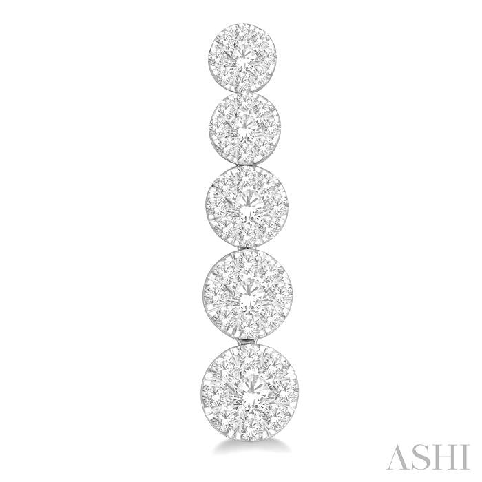 1 1/6 Ctw Shine Bright Round Cut Diamond Earrings in 14K White Gold