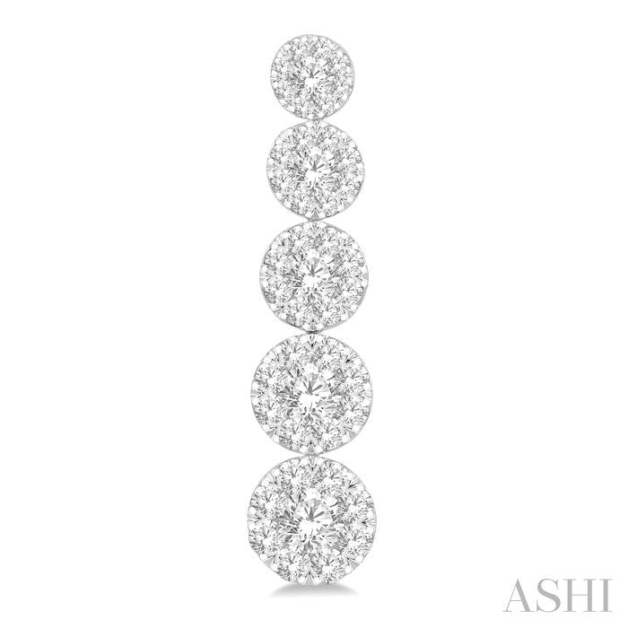 2 Ctw Shine Bright Round Cut Diamond Earrings in 14K White Gold