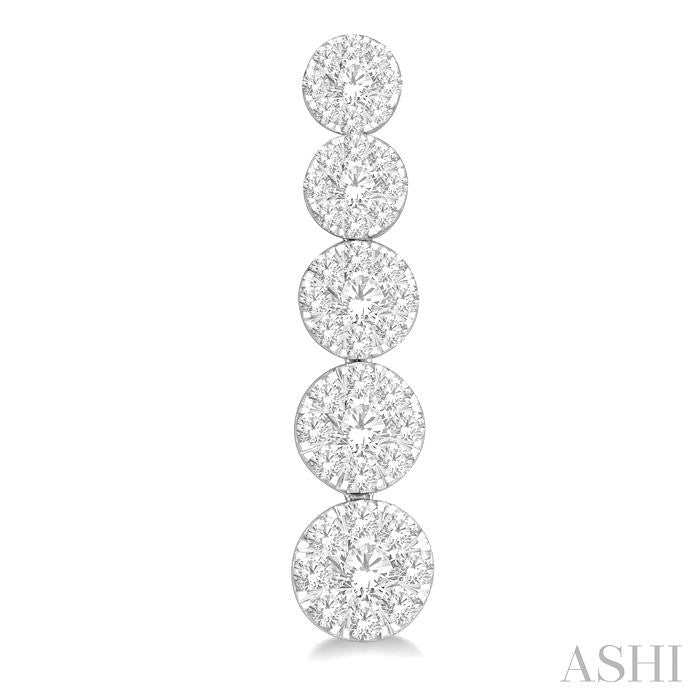 1 1/6 Ctw Shine Bright Round Cut Diamond Earrings in 14K White Gold