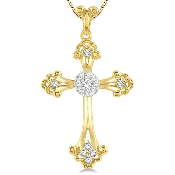 Beryl Atlas Cross Shine Bright Diamond Fashion Pendant