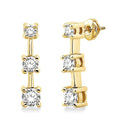 1 Ctw Round Cut Diamond Earrings in 14K Yellow Gold
