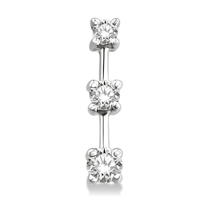 1/2 Ctw Round Cut Diamond Earrings in 14K White Gold
