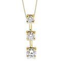 Round Shape Past Present & Future Diamond Pendant