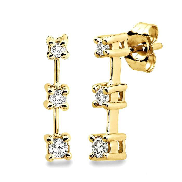 Past Present & Future Diamond Earrings