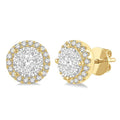 Round Shape Halo Shine Bright Essential Diamond Earrings