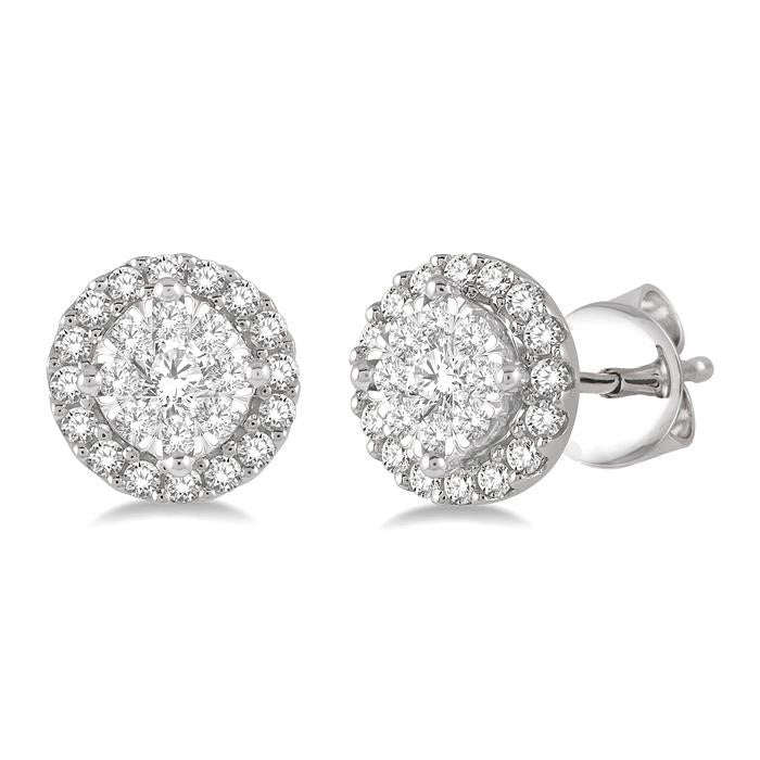 Shine Bright RaVioLux CaNoPho 14K White Gold Diamond Pave Earrings