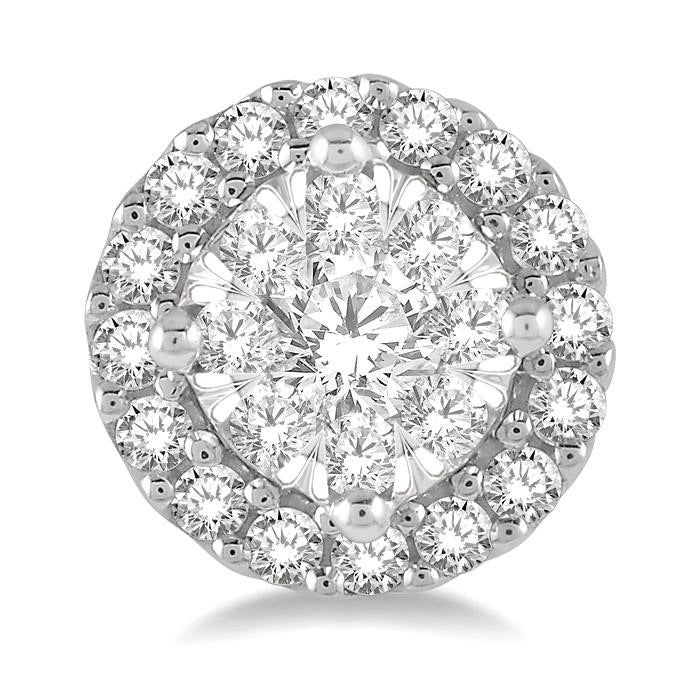 Shine Bright RaVioLux CaNoPho 14K White Gold Diamond Pave Earrings