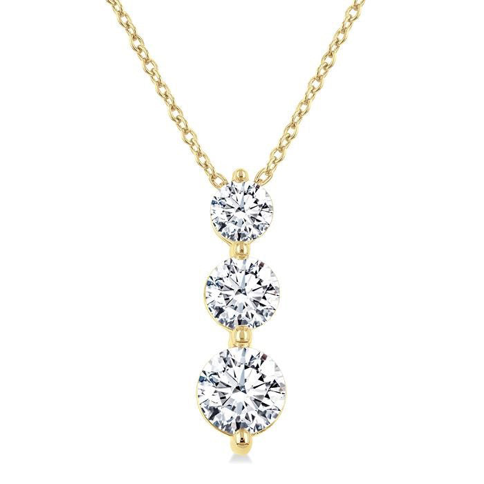 Imperial Thalia 3 Stone Diamond Fashion Pendant