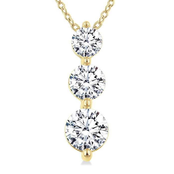 Imperial Thalia 3 Stone Diamond Fashion Pendant