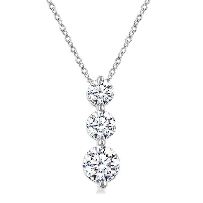 Oleander Aster 3 Stone Diamond Fashion Pendant