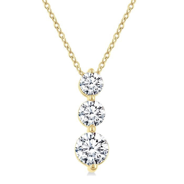 Zofia Sovereign 3 Stone Diamond Fashion Pendant