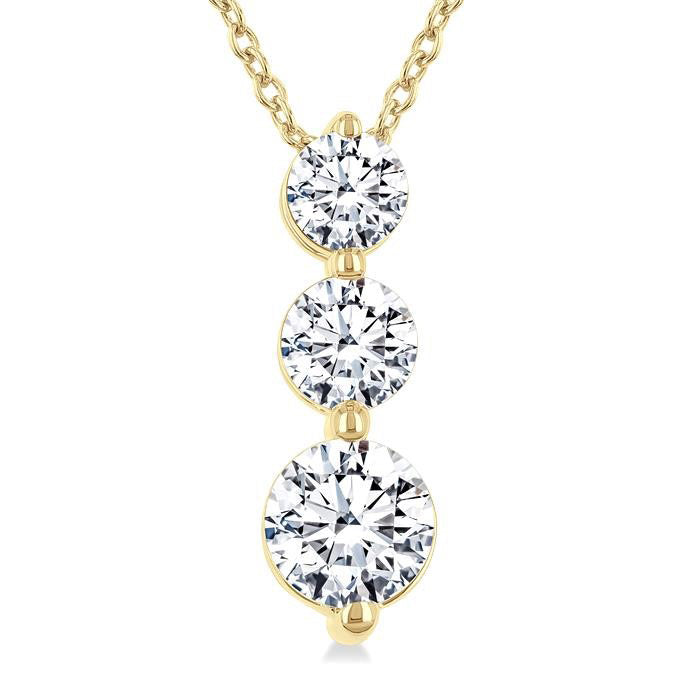 Zofia Sovereign 3 Stone Diamond Fashion Pendant
