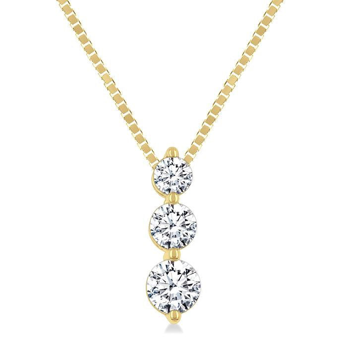 Minerva Halcyon 3 Stone Diamond Fashion Pendant