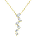 1/3 Ctw Zig-Zag Mixed Cut Diamond Fashion Pendant With Chain in 10K Yellow Gold