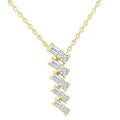 1/4 Ctw Zig-Zag Mixed Cut Diamond Fashion Pendant With Chain in 10K Yellow Gold