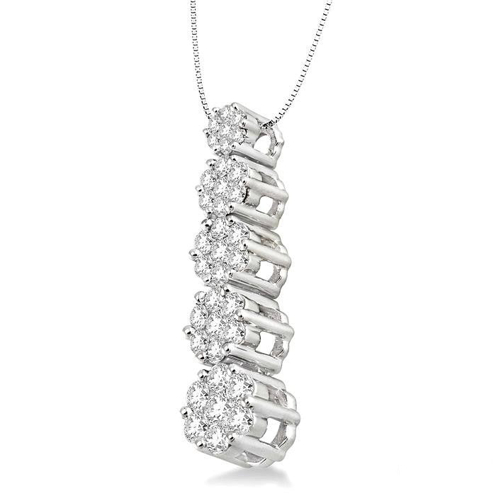 Journey Cluster Diamond Pendant