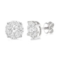 1 1/2 Ctw Shine Bright Round Cut Diamond Stud Earrings in 14K White Gold