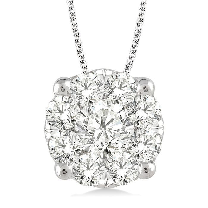 Aster Nyx Round Shape Shine Bright Essential Diamond Solitaire Pendant