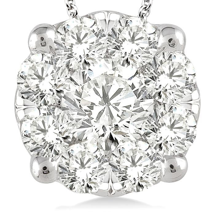 Rhea Prairie Round Shape Shine Bright Essential Diamond Solitaire Pendant