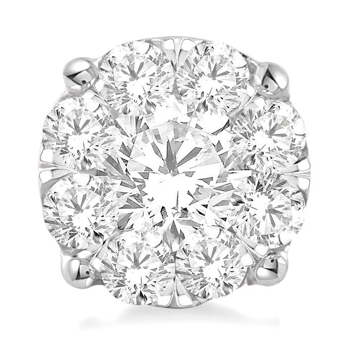 Shine Bright LysValSol 14K White Gold Diamond Earrings