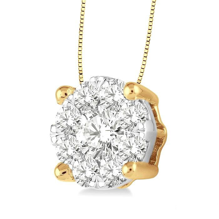 Sundew Celestia Round Shape Shine Bright Essential Diamond Solitaire Pendant