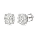 3/4 Ctw Shine Bright Round Cut Diamond Stud Earrings in 14K White Gold