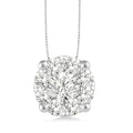 3/4 Ctw Shine Bright Round Cut Diamond Pendant in 14K White Gold with Chain