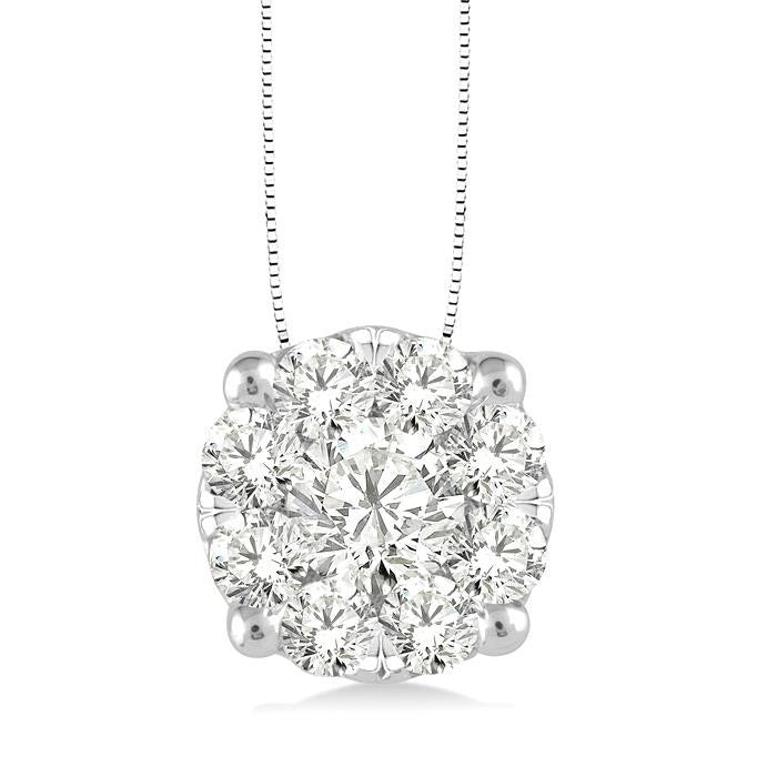 Marigold Noblesse Round Shape Shine Bright Essential Diamond Solitaire Pendant