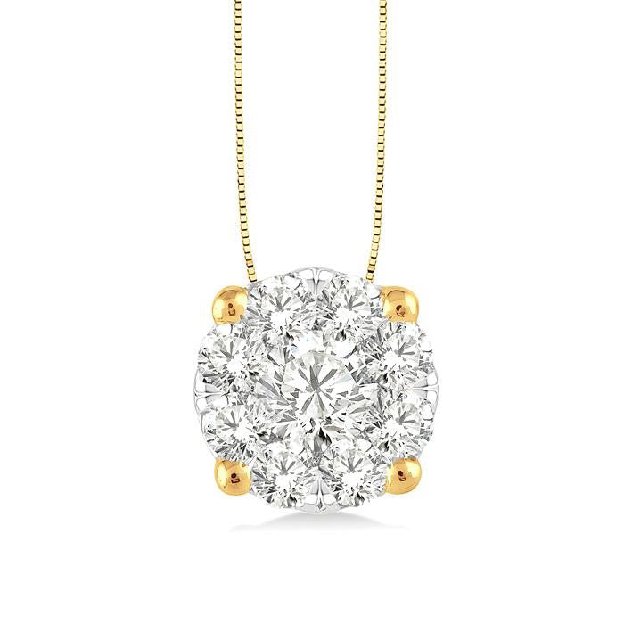 Juniper Allure Round Shape Shine Bright Essential Diamond Solitaire Pendant