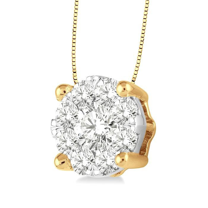 Juniper Allure Round Shape Shine Bright Essential Diamond Solitaire Pendant