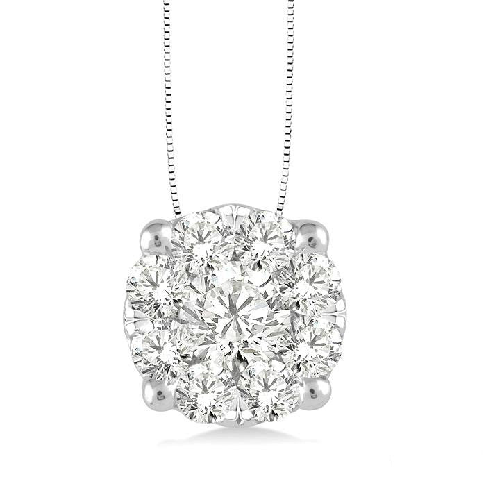 Cyra Round Shape Shine Bright Essential Diamond Solitaire Pendant